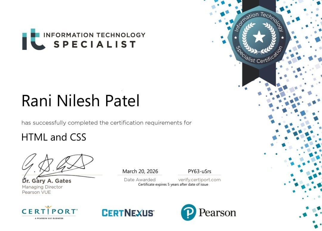 Certificate 1